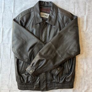 Y2K Wilsons Pelle Studio Men’s XLT Black Leather Jacket 3M Thinsulate Lined Coat